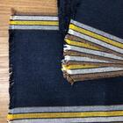 Kit 7 Peças Jogos Americanos Rústicos Listra Amarela +trilho