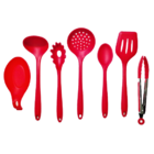 Kit 7 Peças Silicone Inteiriço Vermelho.