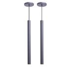 Kit 7 Pendente Luminária Tubo Cinza 50 Cm