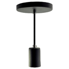 Kit 7 Pendente Soquete Copinho E27 Preto + Led St64