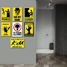 Kit 7 Placas Decorativas Geek