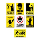 Kit 7 Placas Decorativas Geek