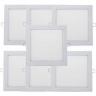 Kit 7 Plafon Painel Led Luminária Downlight 18w Embutir