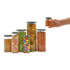 Kit 7 Potes De Vidro Com Tampa Inox Hermético Redondo - Tud U