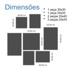 Kit 7 Quadros Decorativos Colorido Frases Motivacionais