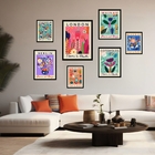 Kit 7 Quadros Decorativos Flower & Plants - Com Vidro Moldura