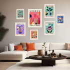 Kit 7 Quadros Decorativos Flower & Plants - Com Vidro Moldura