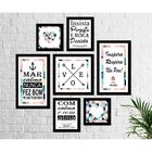 Kit 7 Quadros Decorativos Frases Marinheiro Abstrato