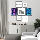 Kit 7 Quadros Decorativos Frases Para Casa