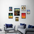 Kit 7 Quadros Decorativos Salvador Dalí Moldura:madeira Preta