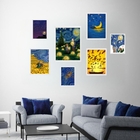 Kit 7 Quadros Decorativos Van Gogh - Com Vidro Moldura:madeir