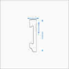 Kit 7 Rodapé Frisado De Poliestireno 7cm Altura X 2,4 Metros