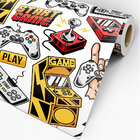 Kit 7 Rolos Papel De Parede Adesivo Gamer Arcade