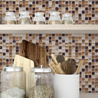 Kit 7 Rolos Papel De Parede Adesivo Lavável Pastilhas Marrom