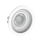 Kit 7 Spot Embutir Redondo Recuado Dicroica Mr16 Branco + Lâm