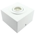Kit 7 Spot Plafon Sobrepor Box Quadrado Mr16 Branco + Led 7w