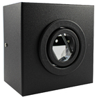 Kit 7 Spot Plafon Sobrepor Box Quadrado Mr16 Direcionável Pre