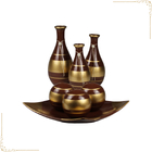 Kit 7 Vasos P/ Mesa Luxo Nicho Estante Ceramica Resistente Of