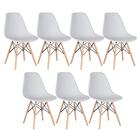 Kit - 7 X Cadeiras Charles Eames Eiffel Dsw - Base De Madeira