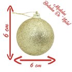 Kit 84 Bolas Enfeite Natalino Árvore Natal 60mm Dourado
