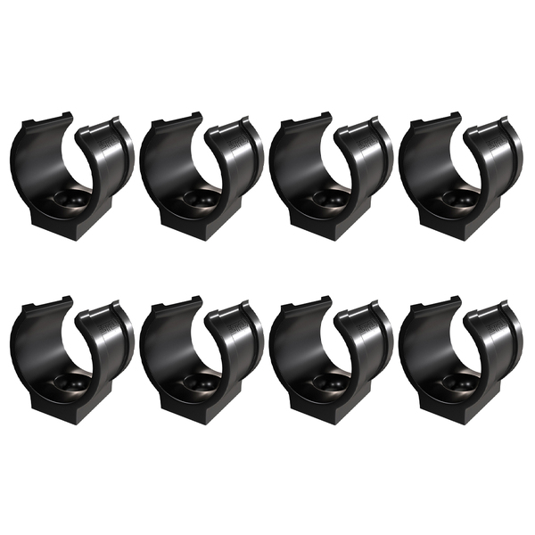 Kit 8 Abraçadeira Impacto Cano Tubo 25mm 3/4'' Preta Estrela