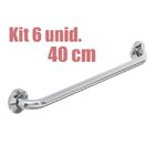 Kit 8 Alças De Apoio Banheiro Inox Barras 2 Unid 30cm E 6 Uni