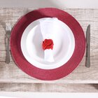 Kit 8 Americano Requinte Liso Para Mesa Redondo 38cm Bordô