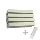 Kit 8 Arandela Frizzy Policarbonato Branca + Led G9