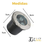 Kit 8 Balizador Led Externo 3w Embutir Redondo Jardim Deck -