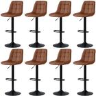 Kit 8 Banqueta Alta Elegance Estofada Com Base Giratória E Re