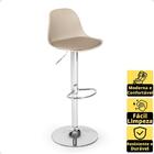 Kit 8 Banqueta Alta Leda Estofada Com Base Giratória E Regula