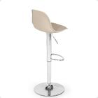 Kit 8 Banqueta Alta Leda Estofada Com Base Giratória E Regula