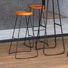 Kit 8 Banquetas Alta Astra Base Metálica - Pallazio