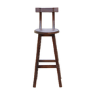 Kit 8 Banquetas Alta Com Encosto Madeira Maciça - Imbuia