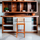 Kit 8 Banquetas Alta De Madeira Com Encosto Veludo Ana Ideal