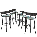 Kit 8 Banquetas Alta Forts Fibra Uv Bancada, Área Gourmet, Ba