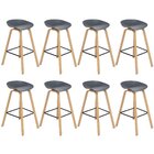 Kit 8 Banquetas Altas Bancada Cozinha Cassia Bd 76 Cm Cinza E