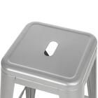 Kit 8 Banquetas Altas Iron Tolix 76 Cm Prata Bancada Cozinha