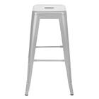 Kit 8 Banquetas Altas Iron Tolix 76 Cm Prata Bancada Cozinha