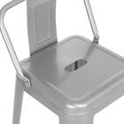 Kit 8 Banquetas Altas Iron Tolix Com Encosto 76 Cm Prata Banc