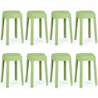 Kit 8 Banquetas Baixa Empilhável Nordica - Verde