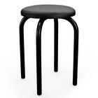 Kit 8 Banquetas Baixas Empilháveis Em Aço Maviê Sintético Pre