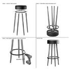 Kit 8 Banquetas Berlin Alta 70cm - Salaone