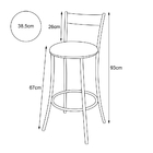 Kit 8 Banquetas Em Aço E Junco México Floral Bromelia Vermelha