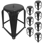 Kit 8 Banquinho Banqueta Plástica Reforçado Suporta 120 Kg