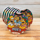 Kit 8 Bolachas Porta Copos Simpsons Em Plástico Com Suporte