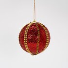 Kit 8 Bolas Enfeite Natalino Árvore Natal Vermelho Glitter