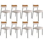Kit 8 Cadeira Decorativa Estofada Sala Jantar Melina L02 Linh