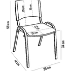 Kit 8 Cadeira Iso Infantil Creche, Escola Base Cinza Verde Es