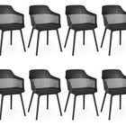 Kit 8 Cadeira Marcela Montreal Em Polipropileno Assento Estof